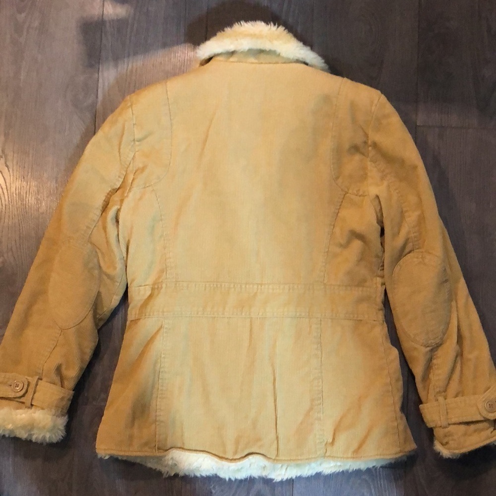 Esprit Women's Camel/Tan Corduroy Jacket with Faux Fur Trim - Picture 2 of 13
